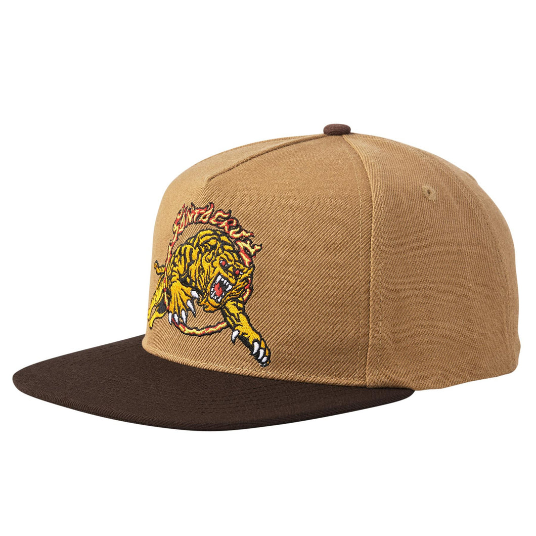 Santa Cruz Hat Salba Tiger Khaki Brown Snapback