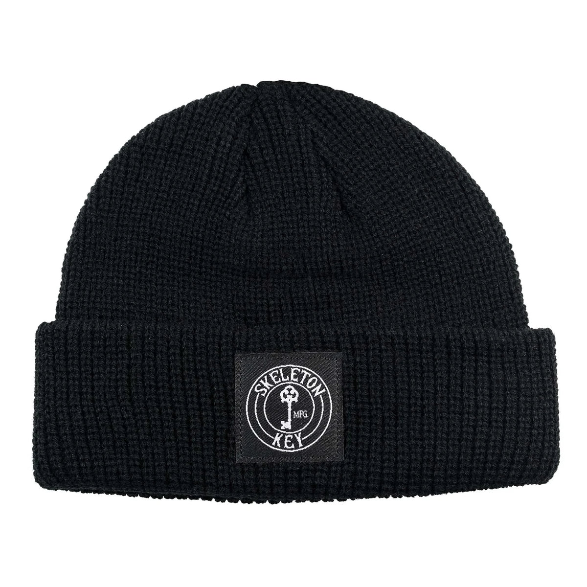 Skeleton Key Beanie Black Ribbed Fisherman – Precision Skateshop