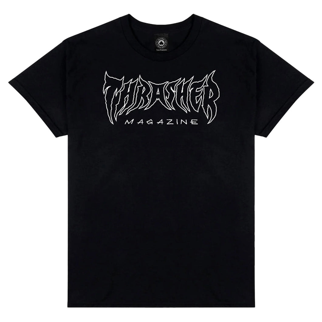 Thrasher Tee Metal Black