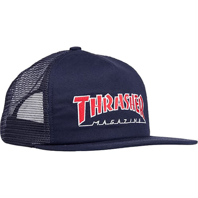 Thrasher Hat Outlined Mesh Navy Red White