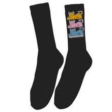 Load image into Gallery viewer, Toy Machine Socks Triple Cat Black OSFM