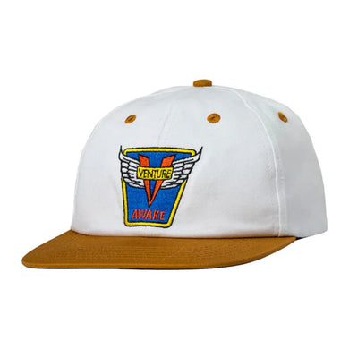 Venture Hat Emblem Strap White Khaki