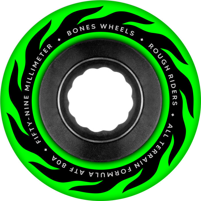 Bones ATF Rough Riders Wheels Green 59mm 80a Eternal Flame