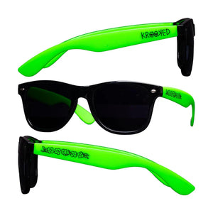 Krooked Eyes Sunglasses Black Green