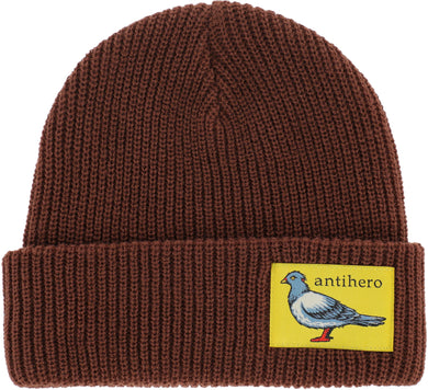 Anti Hero Beanie Lil Pigeon Cuff Brown Yellow