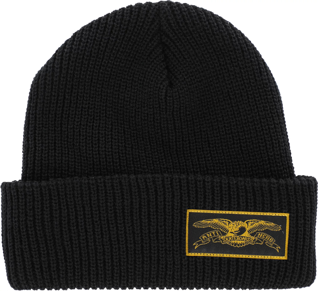 Anti Hero Beanie Stock Eagle Label Cuff Black