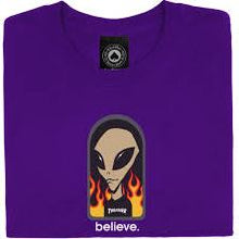 Load image into Gallery viewer, Thrasher Tee AWS Believe Purple