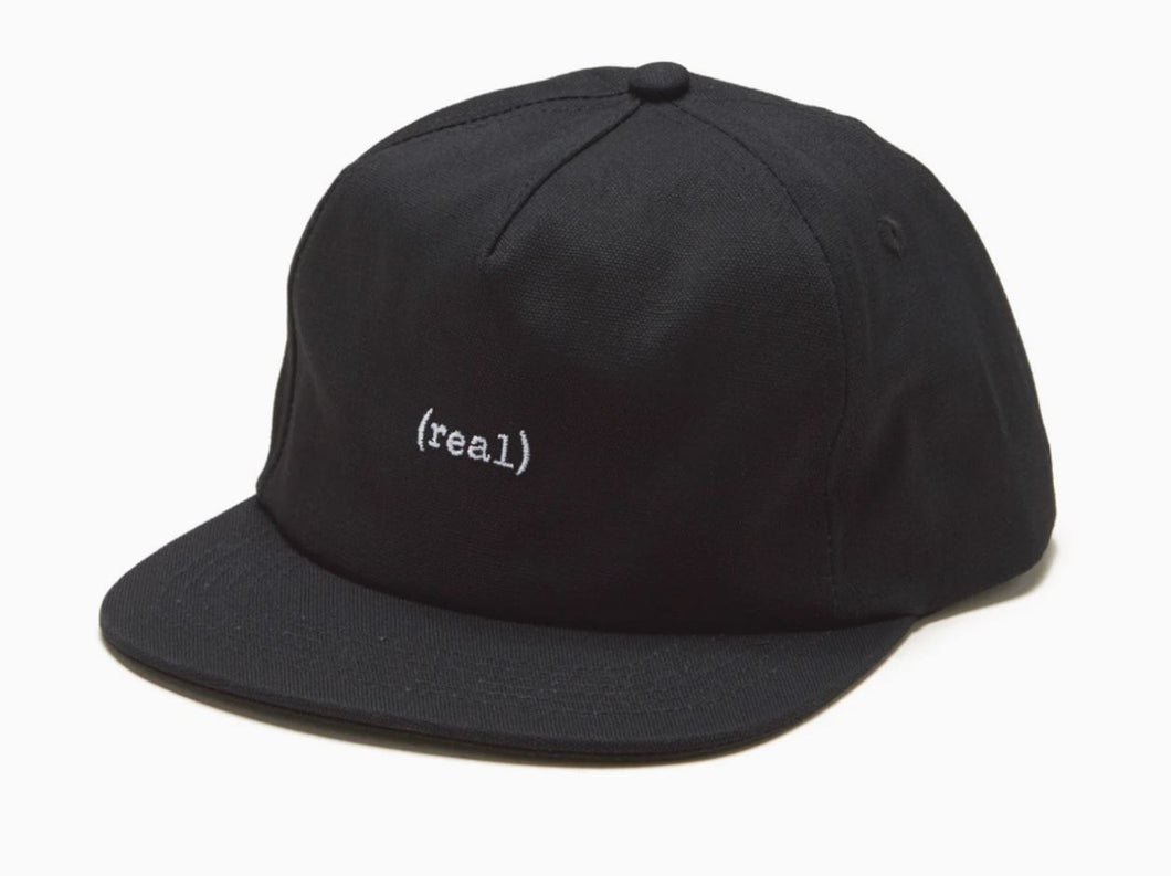 Real Hat Lower Black/White Snapback