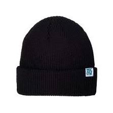 Meow Beanie Stacked Logo Black