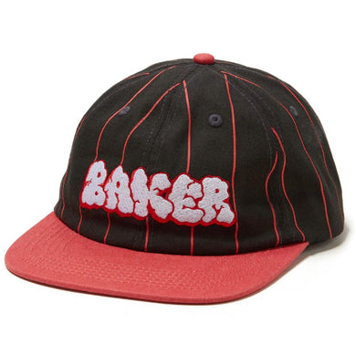 Baker Hat Bubble Pin Black/Red Snapback