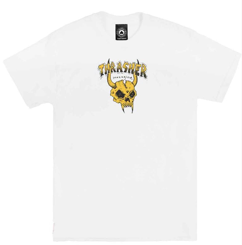 Thrasher Tee Barbarian White Large