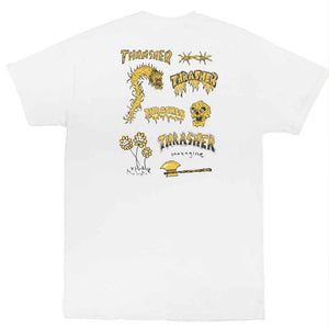 Thrasher Tee Barbarian White Large