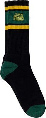 Anti Hero Socks Outline Black/Dark Green/Gold