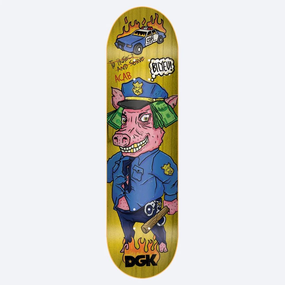 DGK Deck Protect & Serve Bilyeu Yellow 8.06