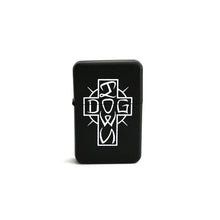 Load image into Gallery viewer, Dogtown Lighter Ese Cross Logo Flip Top Metal Lighter Black