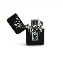 Load image into Gallery viewer, Dogtown Lighter Ese Cross Logo Flip Top Metal Lighter Black