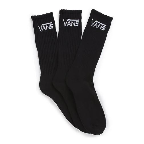 Vans Socks Classic Crew Black 3 Pack