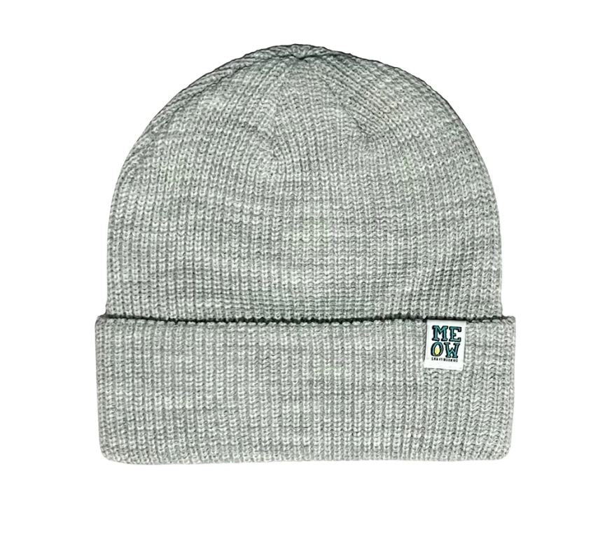 Meow Beanie Stacked Logo Bone