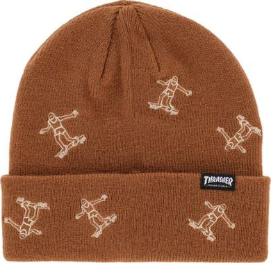 Thrasher Beanie Gonz Pattern Brown