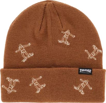 Thrasher Beanie Gonz Pattern Brown
