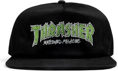 Thrasher Hat Brick Snapback Black