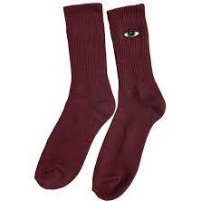 Toy Machine Socks Eye Embroidered Burgundy