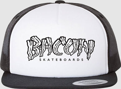 Bacon Hat Logo Mesh Trucker Black/White
