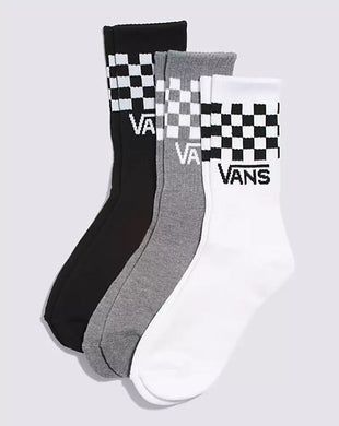 Vans Socks Classic Check Crew Black/White/Grey 3 Pack