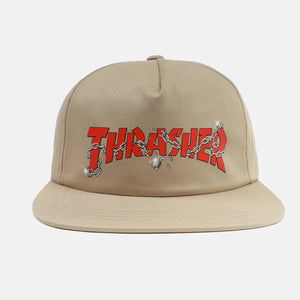 Thrasher Hat Chains Khaki Adj by Daniel Shepard