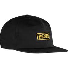 Bones Hat 6 Panel Black/Gold