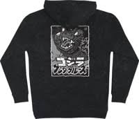 Load image into Gallery viewer, Santa Cruz Hoodie Godzilla Hand Mineral Black