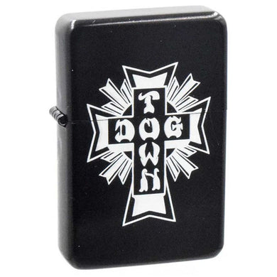 Dogtown Lighter Cross Logo Flip Top Lighter Black/White