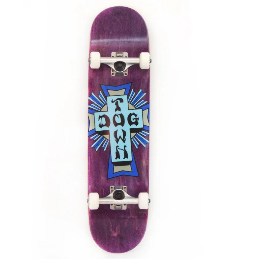 Dogtown Complete Cross Logo Purple Stain 7.75 x 31