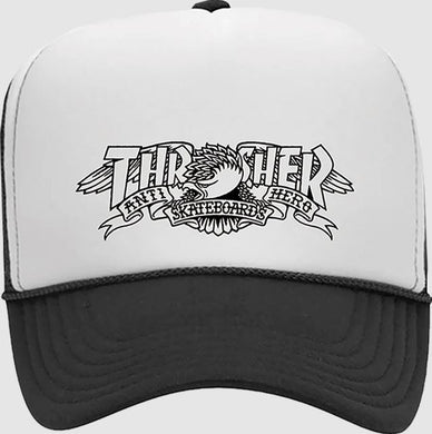 Thrasher Hat Anti Hero Banner Mesh Trucker White/Black