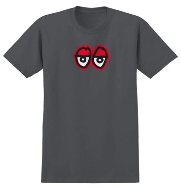 Krooked Tee Eyes Charcoal/Red