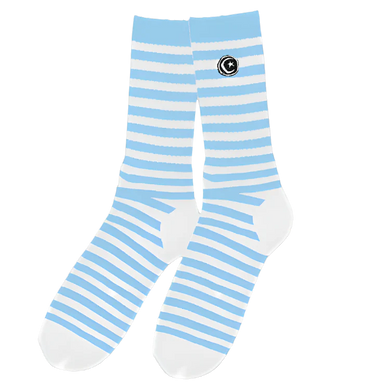 Foundation Socks Striped Star & Moon White