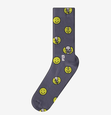 Psockadelic Socks Happy 2 Death Dark Grey