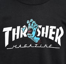 Load image into Gallery viewer, Thrasher x Santa Cruz Tee Shirt Screaming Hand Black Small