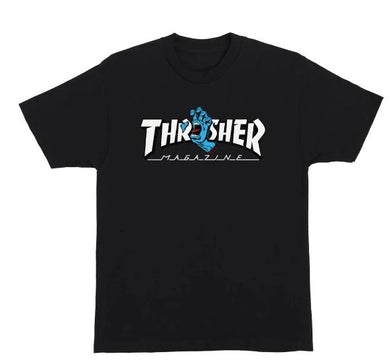 Thrasher x Santa Cruz Tee Shirt Screaming Hand Black Small
