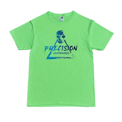Precision Youth Tee Skull Triangle Lime Green