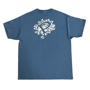 Precision Tee Pile of P's Steel Blue