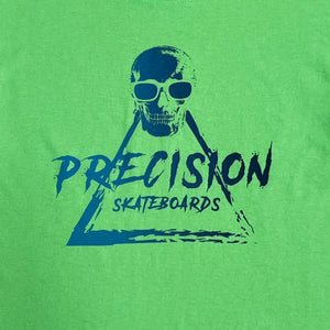 Precision Tee Skull Triangle Lime Green