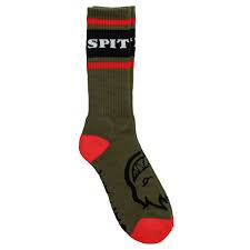 Spitfire Socks Classic87 Big Head OLV/BLK/RED
