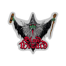 Blood Wizard Flying Wizard Stickers