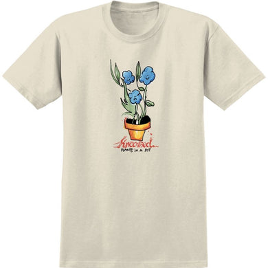 Krooked Tee Blue Flowers Natural