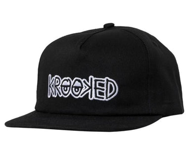 Krooked Hat Krooked Eyes Black White Strapback