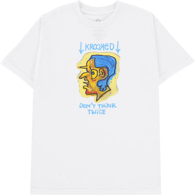 Krooked Tee Blue Thinker White
