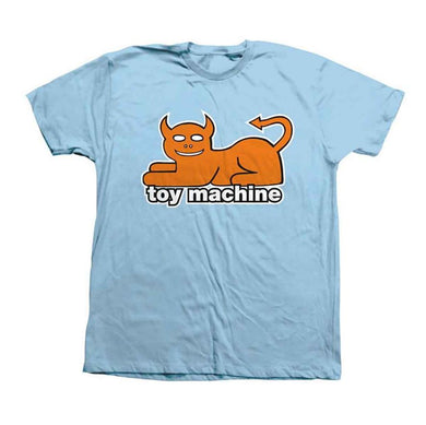 Toy Machine Tee Devil Cat Youth Light Blue