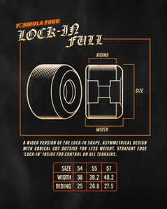 Spitfire Wheels 57mm 99a Lock-in Fulls Formula4