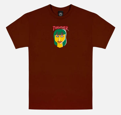 Thrasher Tee Talk Shit by Gonz Maroon